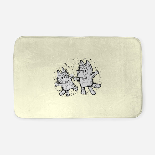 Cartoon Dog Sketch-None-Memory Foam-Bath Mat-nickzzarto