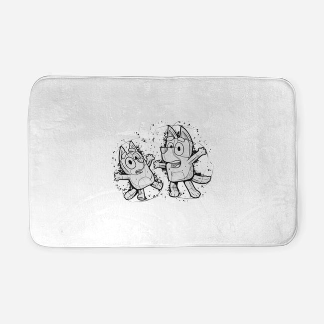 Cartoon Dog Sketch-None-Memory Foam-Bath Mat-nickzzarto