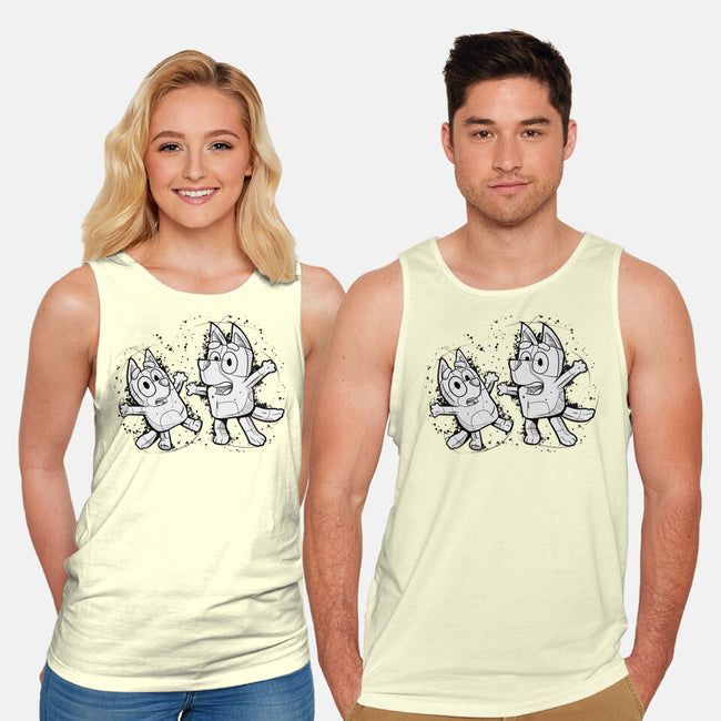 Cartoon Dog Sketch-Unisex-Basic-Tank-nickzzarto