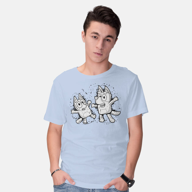 Cartoon Dog Sketch-Mens-Basic-Tee-nickzzarto