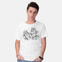 Cartoon Dog Sketch-Mens-Basic-Tee-nickzzarto