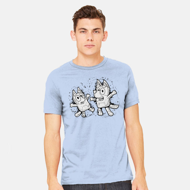 Cartoon Dog Sketch-Mens-Heavyweight-Tee-nickzzarto