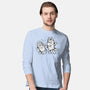 Cartoon Dog Sketch-Mens-Long Sleeved-Tee-nickzzarto