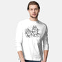 Cartoon Dog Sketch-Mens-Long Sleeved-Tee-nickzzarto