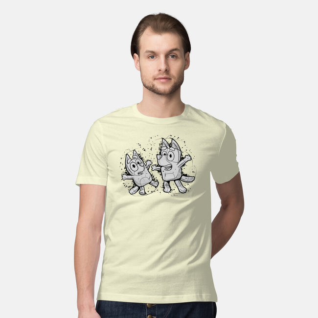 Cartoon Dog Sketch-Mens-Premium-Tee-nickzzarto