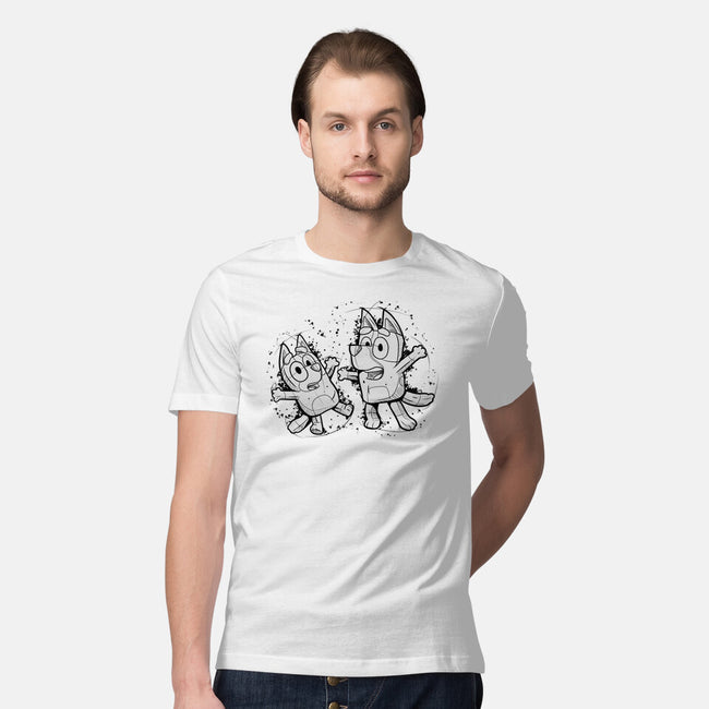 Cartoon Dog Sketch-Mens-Premium-Tee-nickzzarto