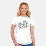 Cartoon Dog Sketch-Womens-Fitted-Tee-nickzzarto