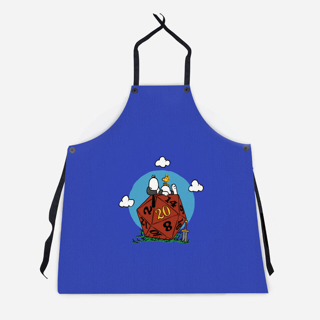 Comic Dog RPG-Unisex-Kitchen-Apron-Studio Mootant