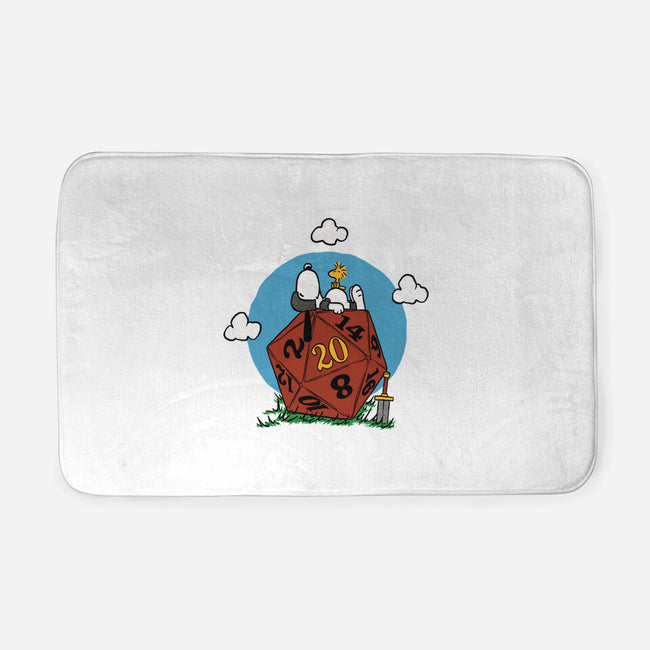 Comic Dog RPG-None-Memory Foam-Bath Mat-Studio Mootant