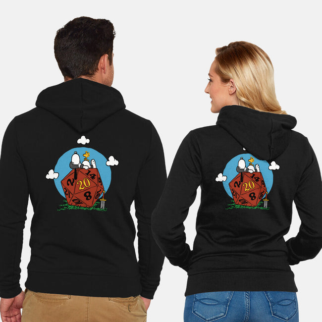 Comic Dog RPG-Unisex-Zip-Up-Sweatshirt-Studio Mootant