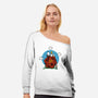 Comic Dog RPG-Womens-Off Shoulder-Sweatshirt-Studio Mootant