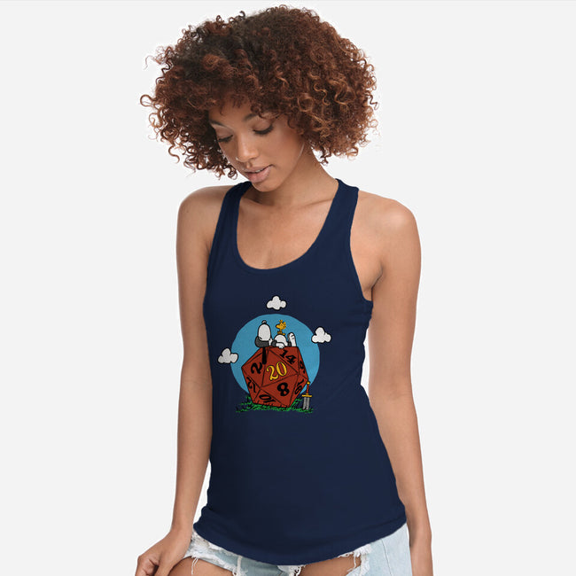 Comic Dog RPG-Womens-Racerback-Tank-Studio Mootant