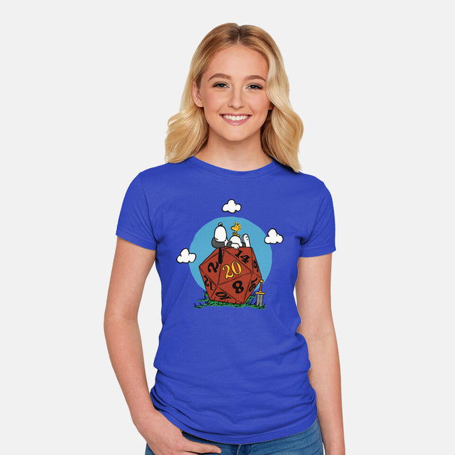 Comic Dog RPG-Womens-Fitted-Tee-Studio Mootant