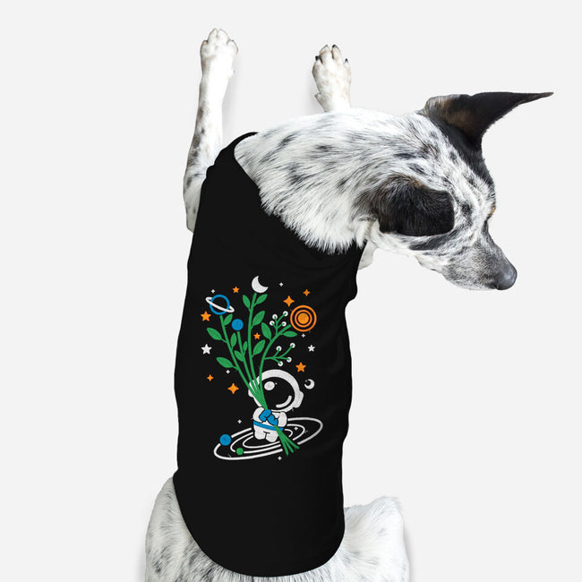 Astronaut Embroidery-Dog-Basic-Pet Tank-NemiMakeit