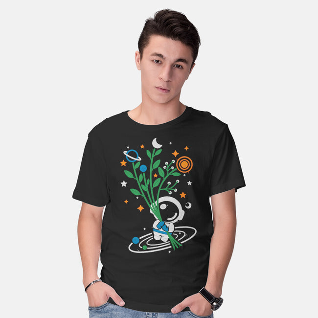 Astronaut Embroidery-Mens-Basic-Tee-NemiMakeit