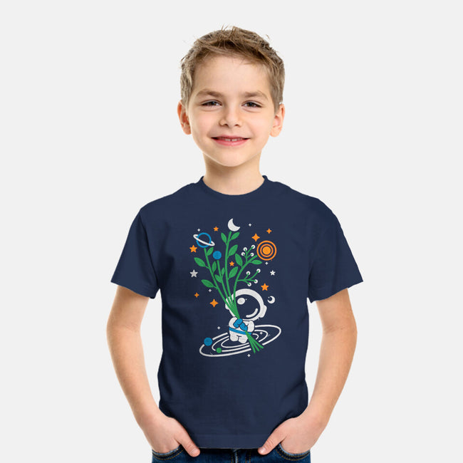 Astronaut Embroidery-Youth-Basic-Tee-NemiMakeit