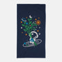 Astronaut Embroidery-None-Beach-Towel-NemiMakeit