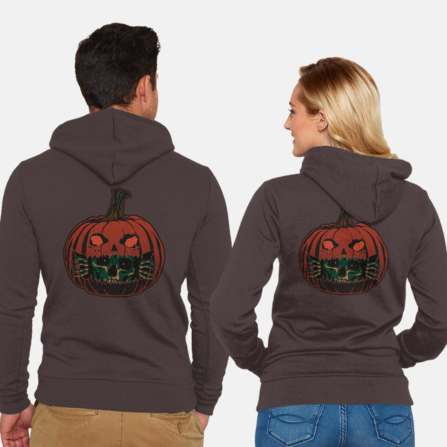 Pumpkin Surprise-Unisex-Zip-Up-Sweatshirt-fanfreak1