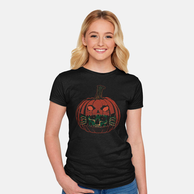 Pumpkin Surprise-Womens-Fitted-Tee-fanfreak1