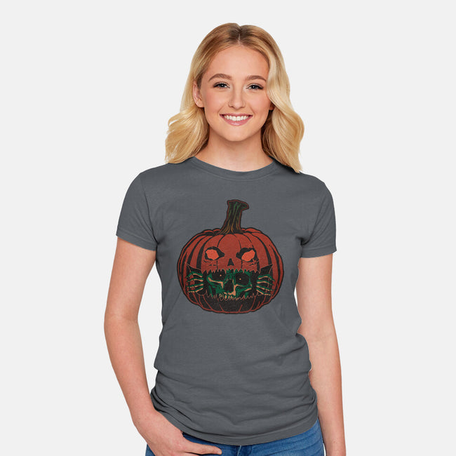 Pumpkin Surprise-Womens-Fitted-Tee-fanfreak1