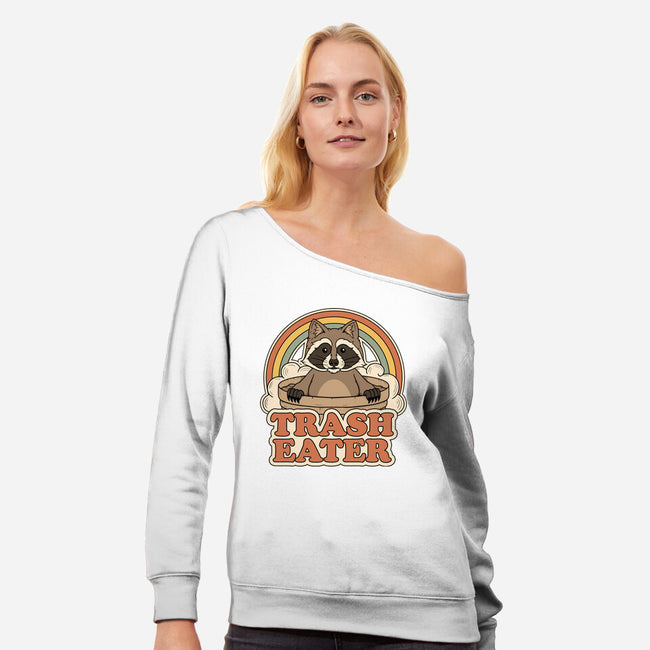 Trash Eater-Womens-Off Shoulder-Sweatshirt-Thiago Correa