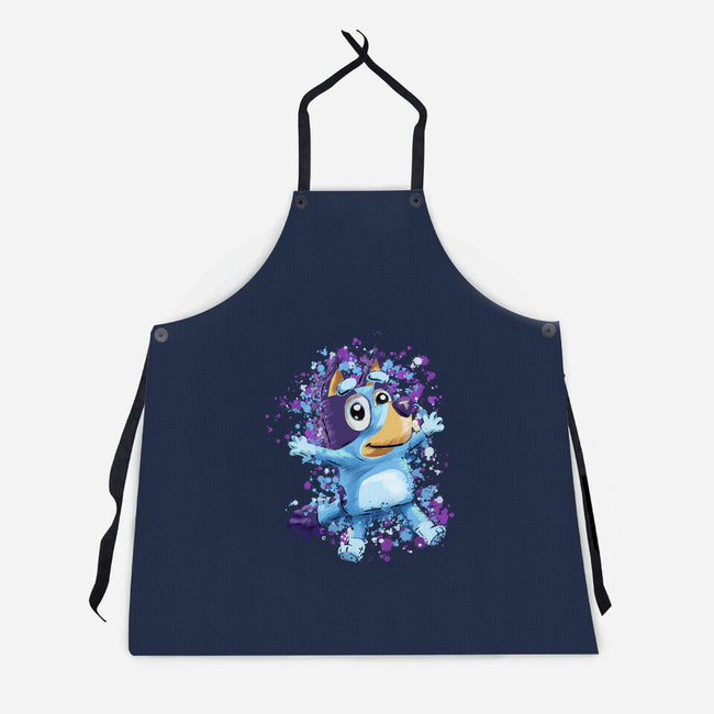 Dog Paint Drops-Unisex-Kitchen-Apron-nickzzarto