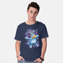 Dog Paint Drops-Mens-Basic-Tee-nickzzarto