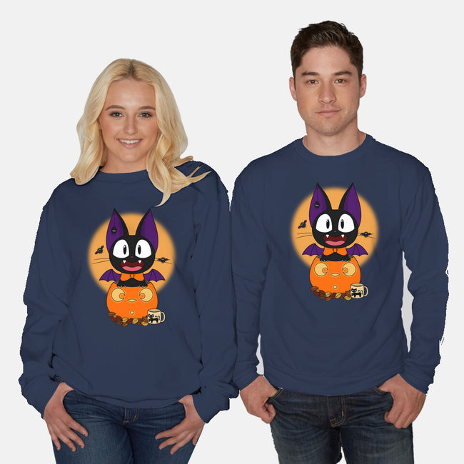 Spooky Jiji-Unisex-Crew Neck-Sweatshirt-Alexhefe