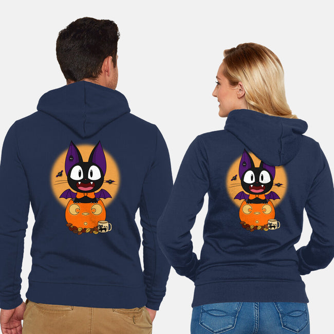 Spooky Jiji-Unisex-Zip-Up-Sweatshirt-Alexhefe