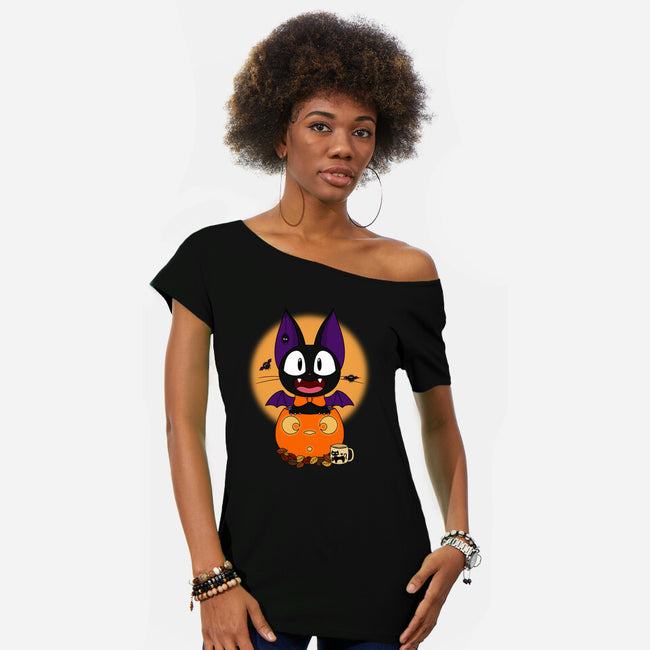 Spooky Jiji-Womens-Off Shoulder-Tee-Alexhefe