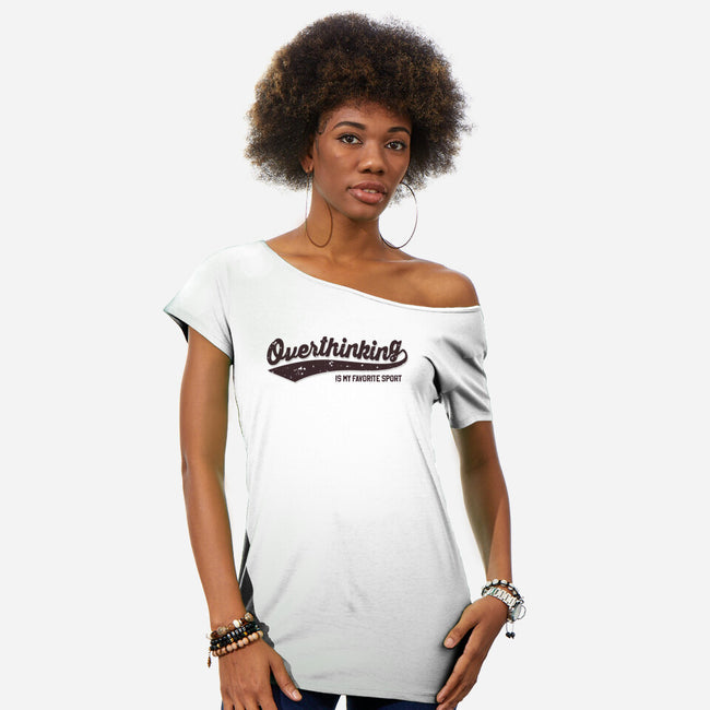 Overthinking Champ-Womens-Off Shoulder-Tee-retrodivision