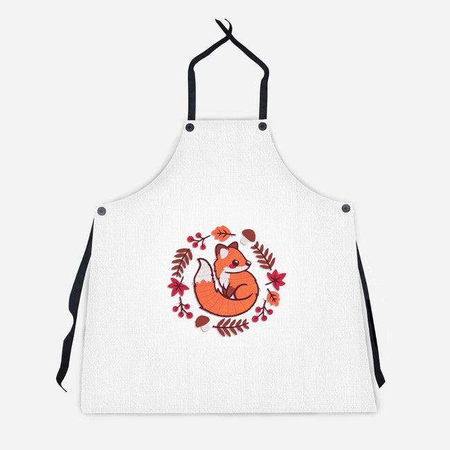 Fox Embroidery Patch-Unisex-Kitchen-Apron-NemiMakeit