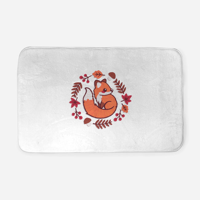 Fox Embroidery Patch-None-Memory Foam-Bath Mat-NemiMakeit