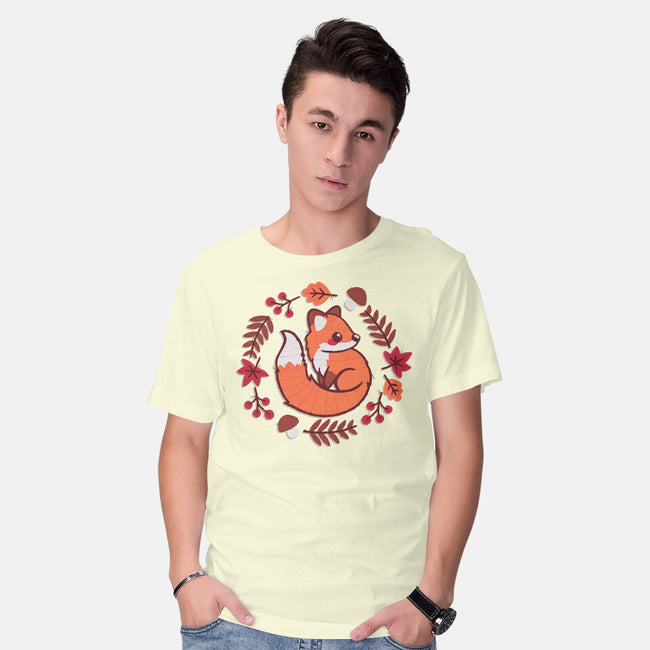 Fox Embroidery Patch-Mens-Basic-Tee-NemiMakeit