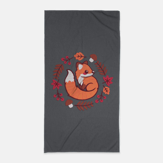 Fox Embroidery Patch-None-Beach-Towel-NemiMakeit