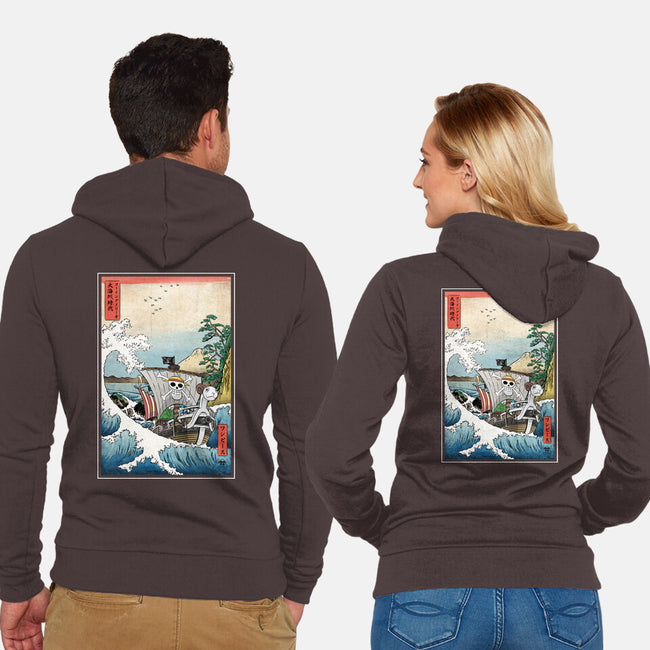 Going Merry In Japan-Unisex-Zip-Up-Sweatshirt-DrMonekers