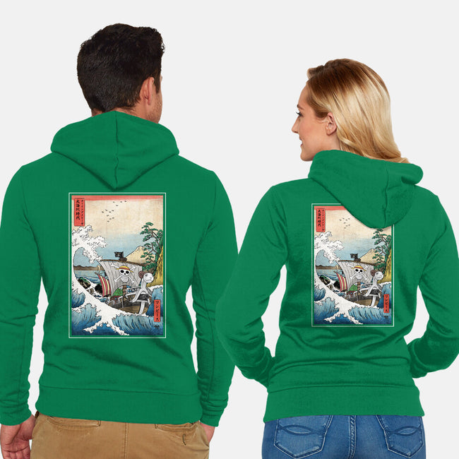 Going Merry In Japan-Unisex-Zip-Up-Sweatshirt-DrMonekers