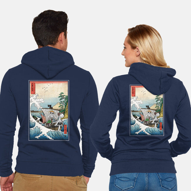 Going Merry In Japan-Unisex-Zip-Up-Sweatshirt-DrMonekers