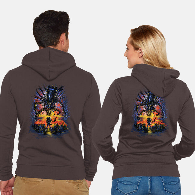 Alien You Shall Not Pass-Unisex-Zip-Up-Sweatshirt-zascanauta