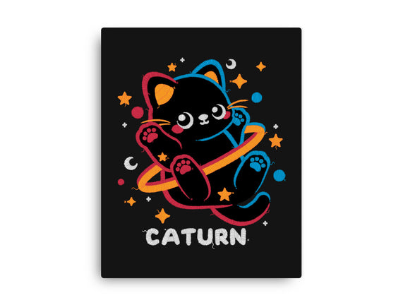 Caturn Embroidery Patch