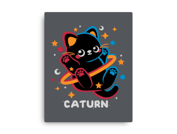 Caturn Embroidery Patch