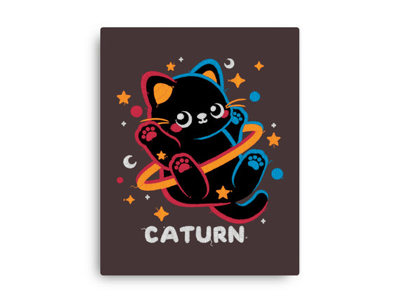 Caturn Embroidery Patch