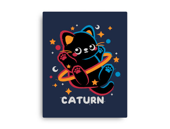 Caturn Embroidery Patch