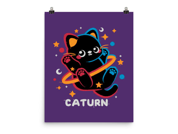 Caturn Embroidery Patch