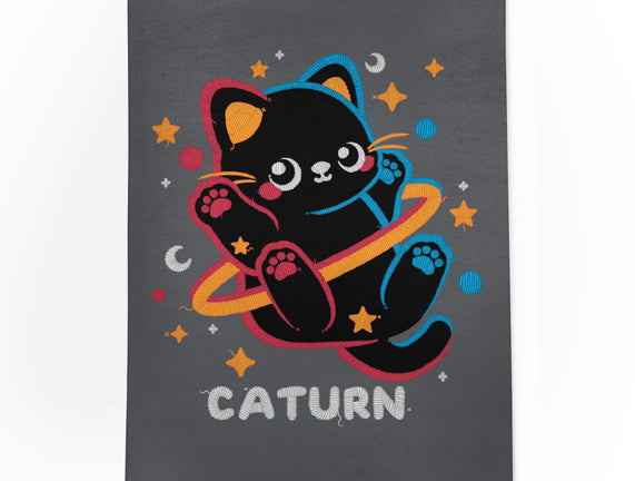 Caturn Embroidery Patch