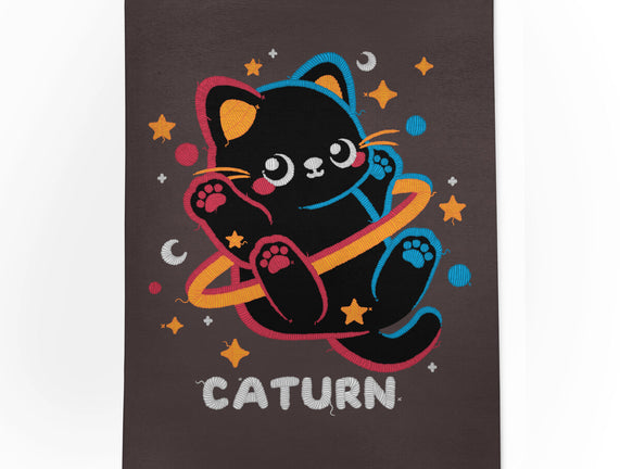 Caturn Embroidery Patch