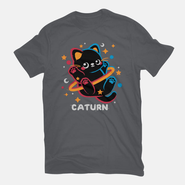 Caturn Embroidery Patch-Unisex-Basic-Tee-NemiMakeit