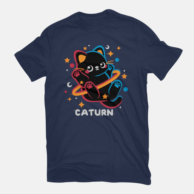 Caturn Embroidery Patch-Mens-Basic-Tee-NemiMakeit