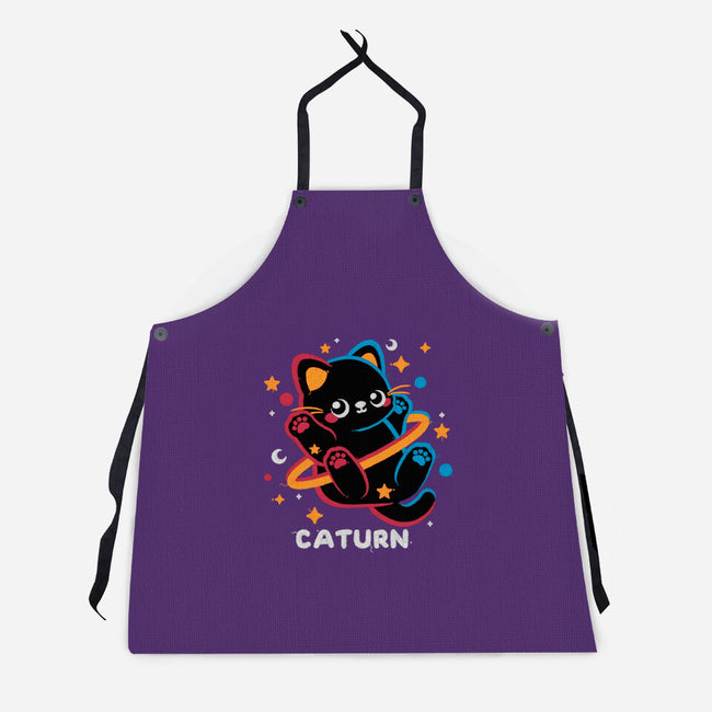 Caturn Embroidery Patch-Unisex-Kitchen-Apron-NemiMakeit