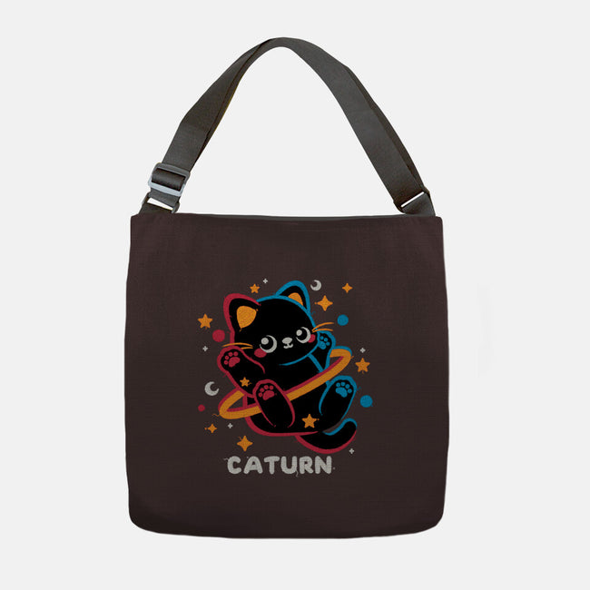 Caturn Embroidery Patch-None-Adjustable Tote-Bag-NemiMakeit